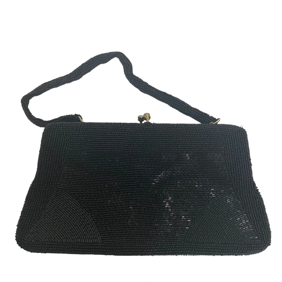 Exclusivo para La Regale Bolso de Mano de Noche con Cuentas Negro Correa de Colección Foto 4 de 4