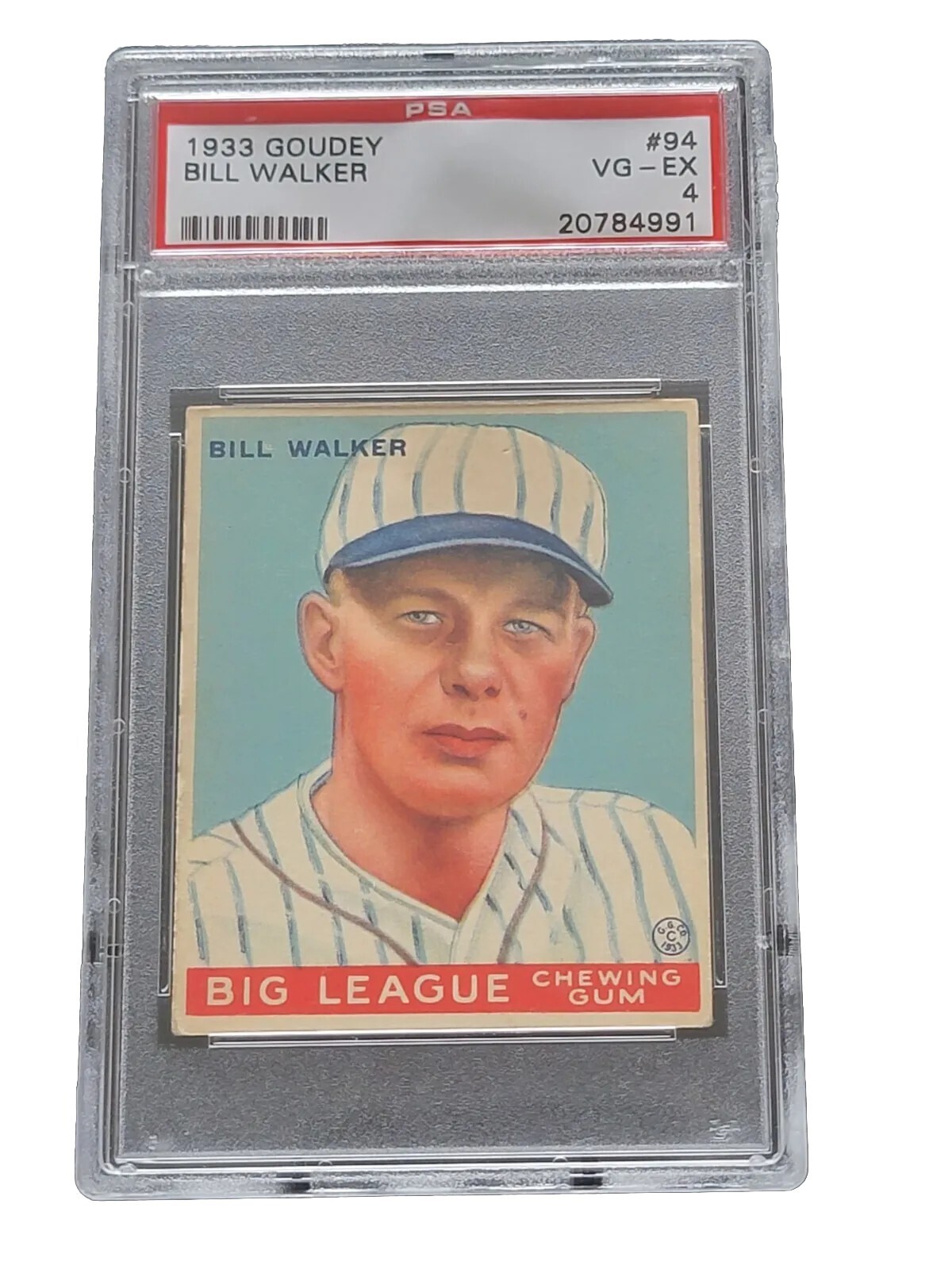 Bill Walker 1933 Goudey PSA 4 VG-EX Baseball Card #94