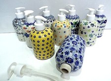 Seifenspender Seifendose-0,3L Bunzlauer Keramik, KATZEN- DACKELMOTIV