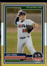 2023 Panini USA Baseball Stars & Stripes #3 Casey Borba Bronze, Silver, & Gold