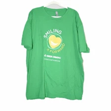 Next Level Smiling It Forward Mens Green T-Shirt Cotton Short Sleeve Size XXL