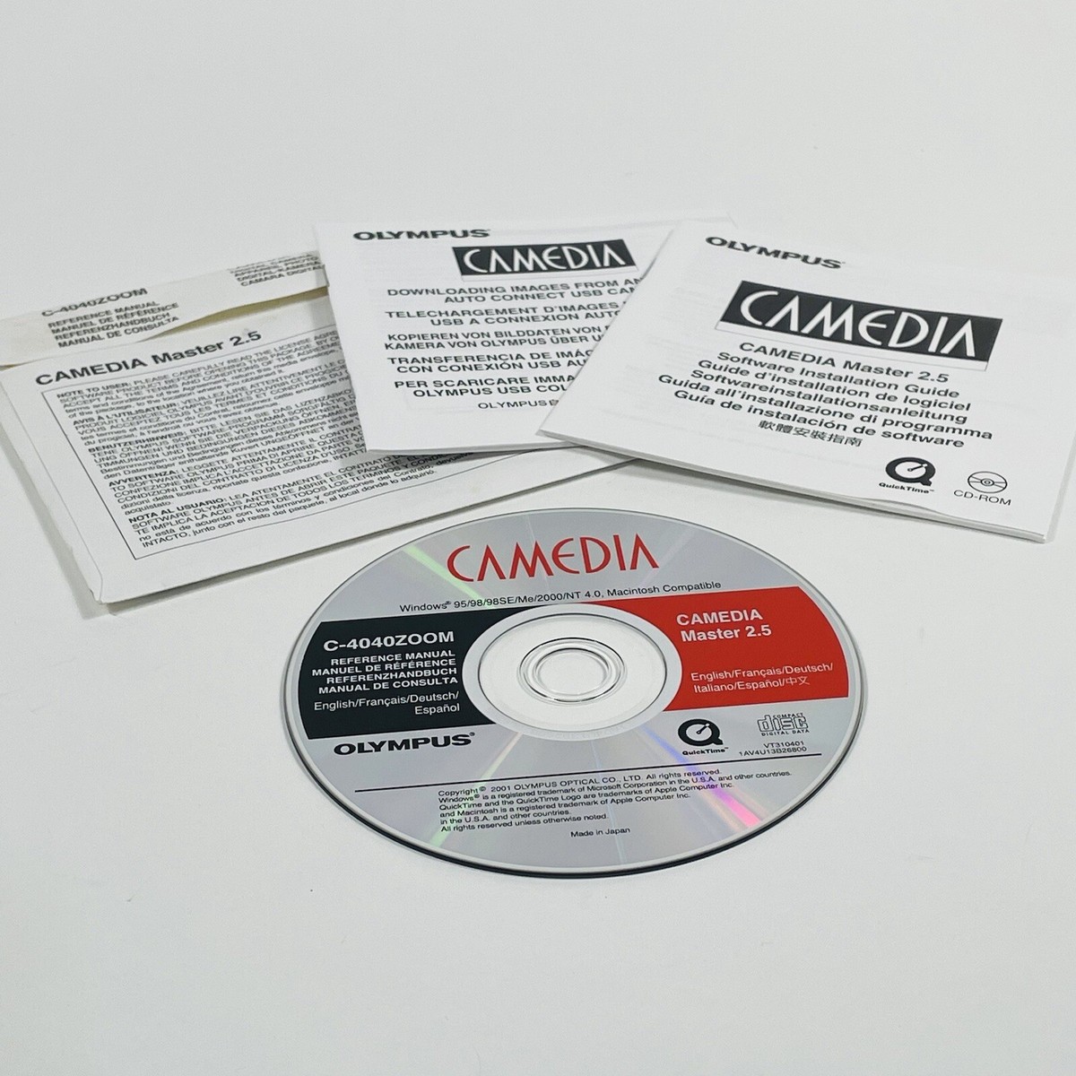 Olympus Camedia C-4040ZOOM Master Win/Mac PC CD-ROM Software
