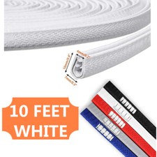10ft Car Door Trim Edge Guard Moulding Rubber Seal White Protector Strip