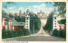 Postcard Gate House / Architecture Collection #909 - Lenox, Massachusetts