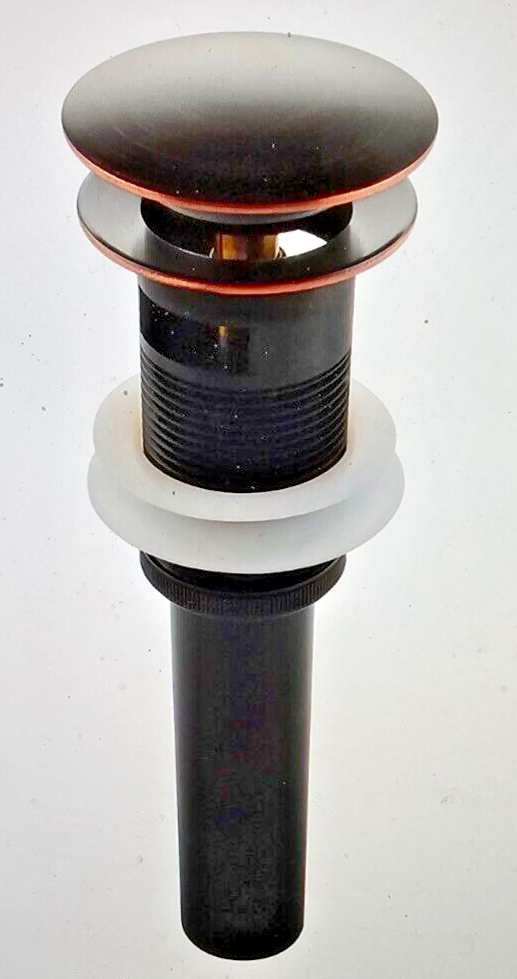 Bathroom Sink Drain, Angle Simple Brass Pop Up Drain Stopper, Vessel