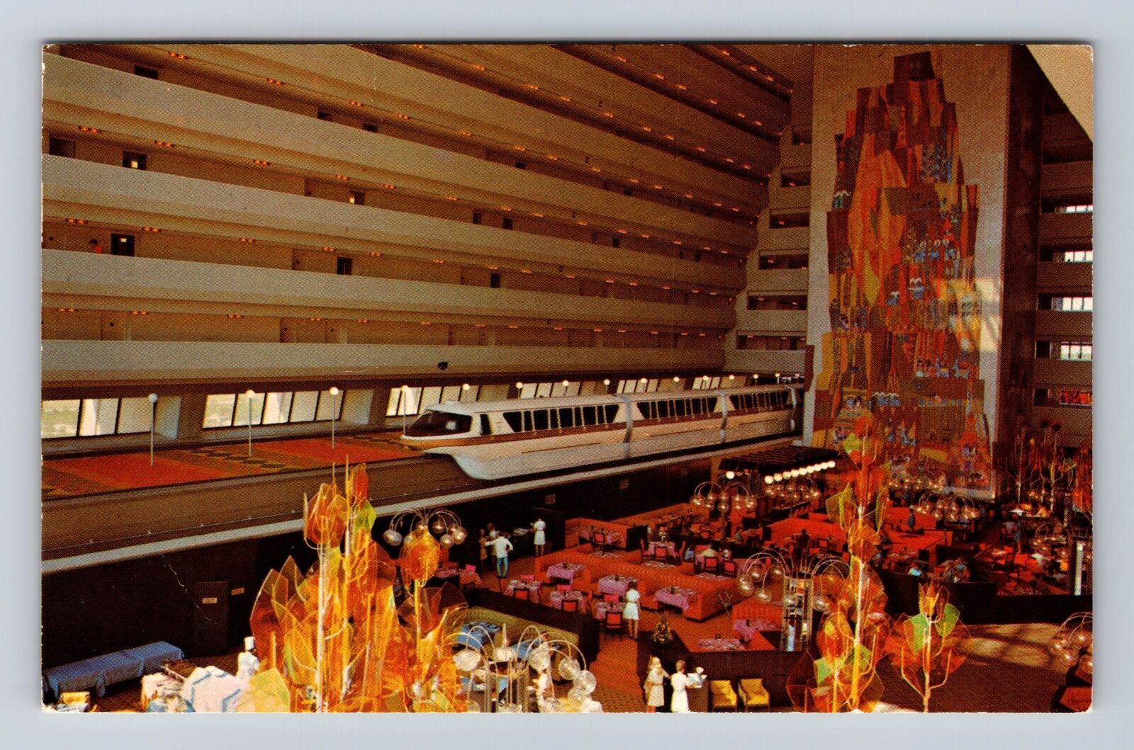 Vintage Disney World Contemporary Resort Orlando Florida Souvenir Postcard