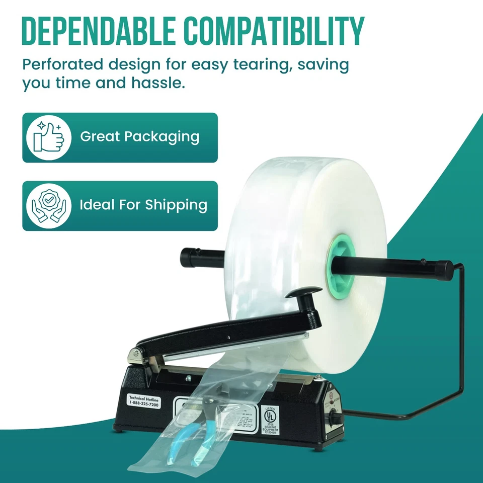 透明聚乙烯管多种尺寸 1 塑料卷制作脉冲热封袋 — 第 3/4 张图片