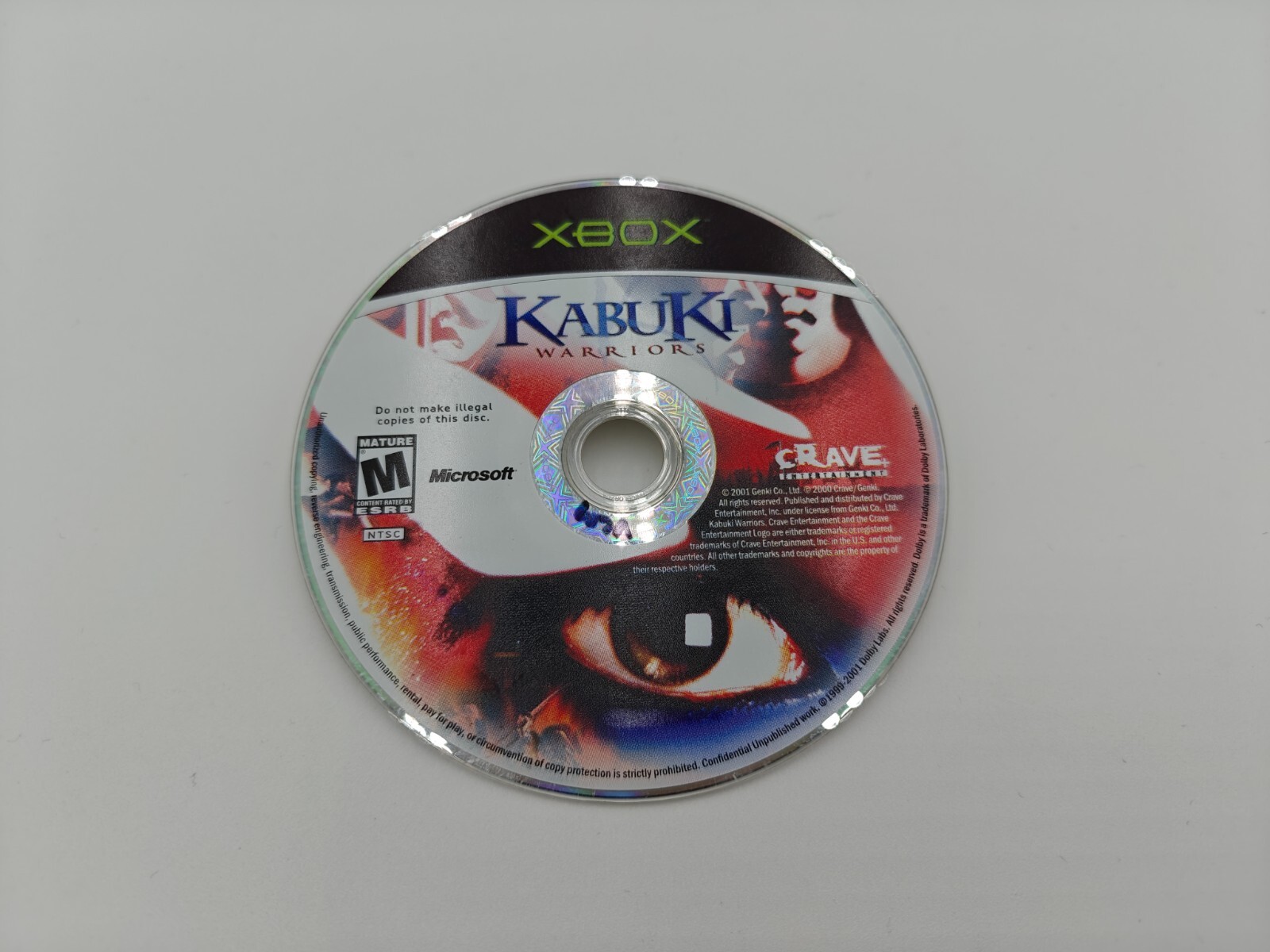 Kabuki Warriors (Microsoft Xbox, 2001) 😒Disc Only😒
