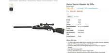 gamo swarm maxxim air rifle .177