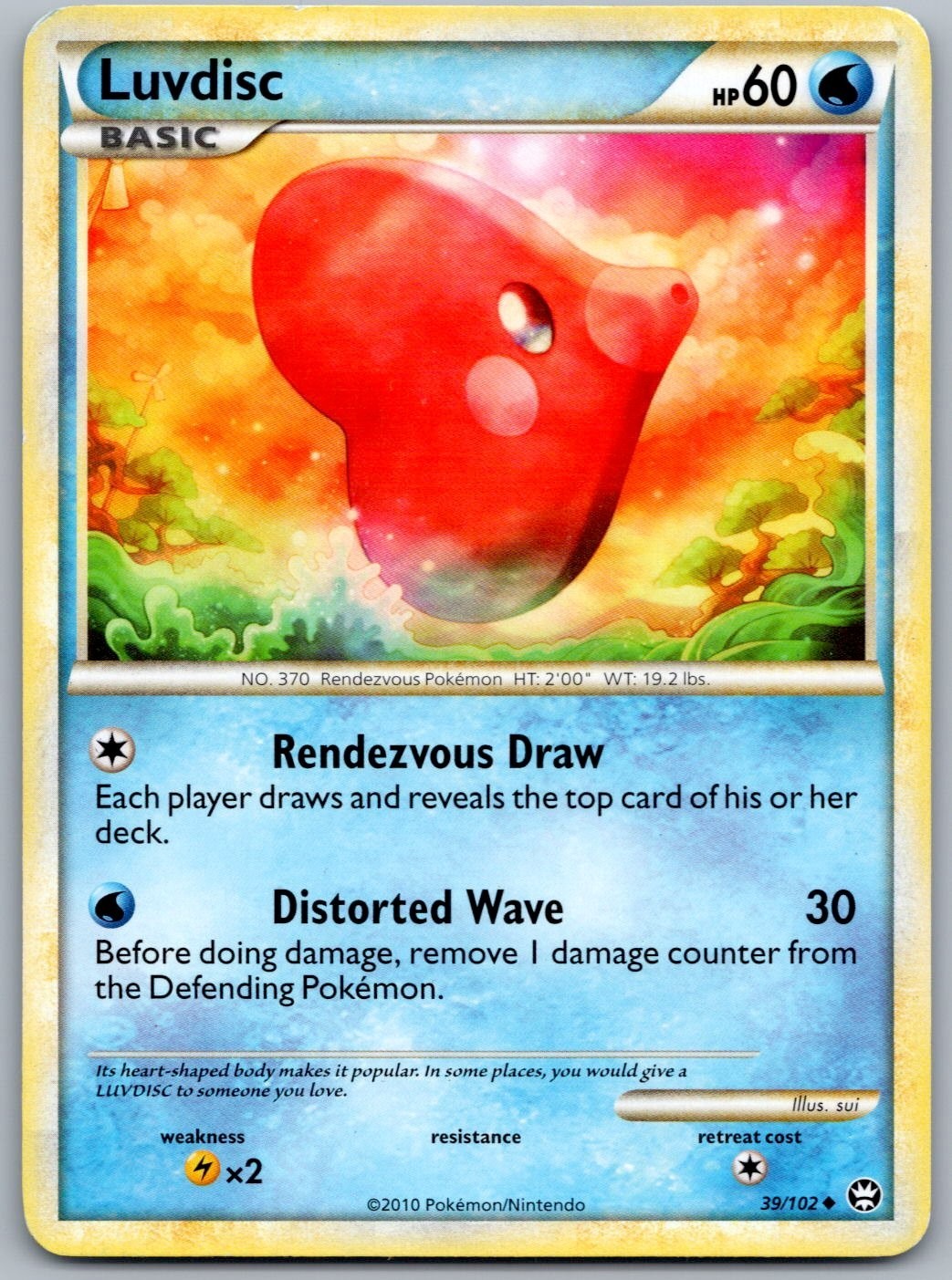 Pokémon TCG Luvdisc Triumphant 39/102 Regular LP