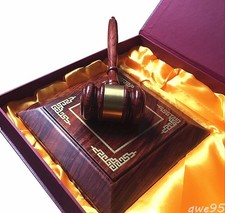 Natural Rosewood Auction Hammer Lawyer Judge Gavel Court Handcraft Decor