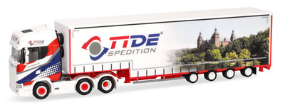HERPA - TIDE SPEDITION 4-Axle Trailer Truck - Scania CS 20 HD 6x2 -...
