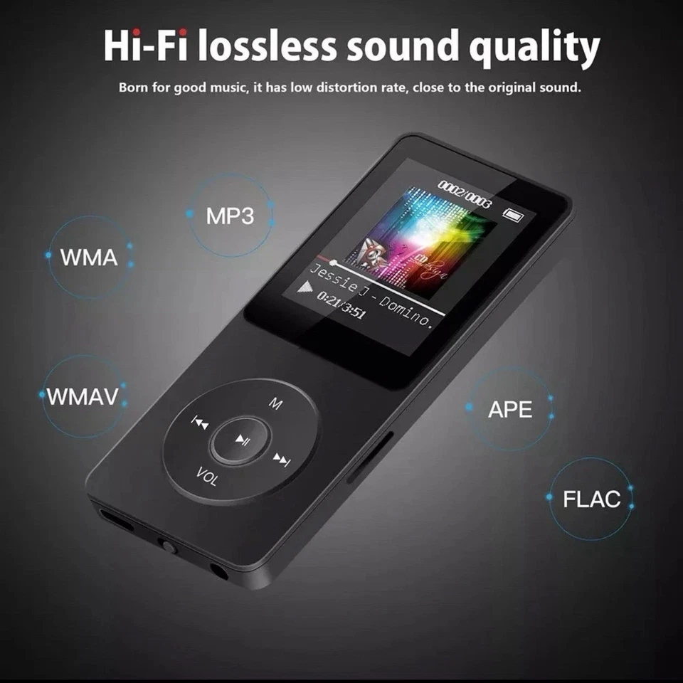 LETTORE MP3/MP4 MUSICALE CON SCHERMO DIGITALE LCD MINI CLIP 128GB BLUETOOTH - Immagine 2 di 4