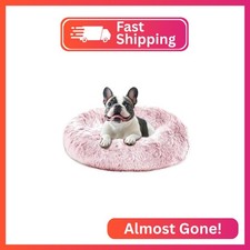JOLLYVOGUE Calming Dog Beds Large Sized Dog, 36in Donut Washable Large Pet Bed,