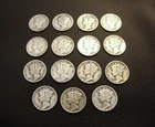 Lot Of 15 Silver Mercury Dimes! Mixed Dates & Mint Marks! NO RESERVE!