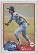 1981 Topps Bill Buckner #625 0o9s
