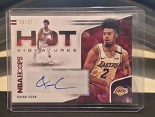 2020-21 Hoops #HS-QCO Quinn Cook Hot Signatures Auto Los Angeles Lakers  /25
