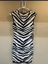 Express Zebra Print Dress Sleeveless Knee Length Size xs