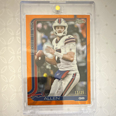 Topps 2024 Topps Chrome Josh Allen Buffalo Bills Serial Numbered 17/25