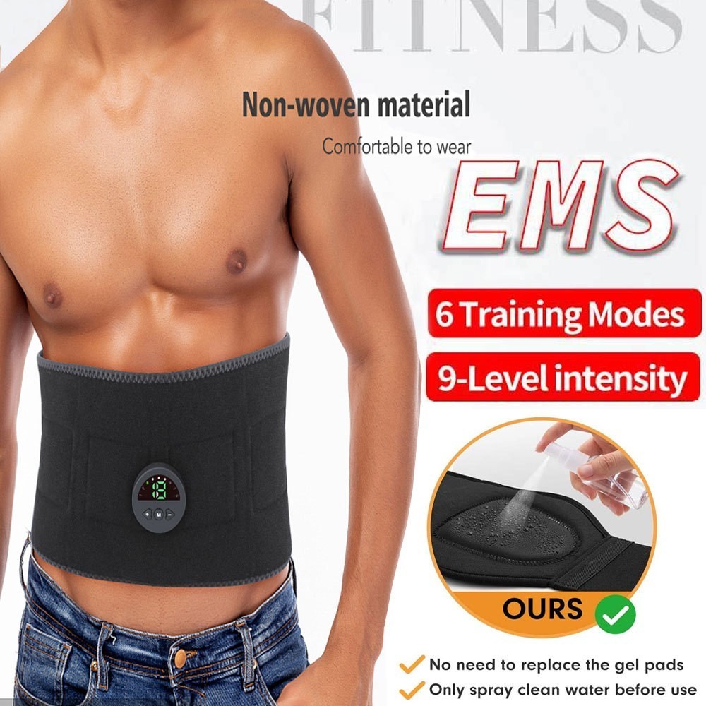 Abdominal EMS Muscle Stimulator Belt Electric Fitness Toning Belly Waist Trainer