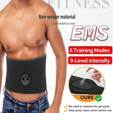 Abdominal Muscle Toning Trainer Ab Stimulator Belt Toner Fitness Binder Gym Belt
