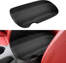 Car Center Console Cover for Accessories Leather A Color: Carbon Fiber Texture
