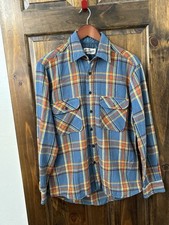 Vintage Sears And Roebuck Plaid Wool Blend Button Up