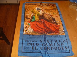 Spanish Bull Fighting Poster/Scarf Matador El Cordobes