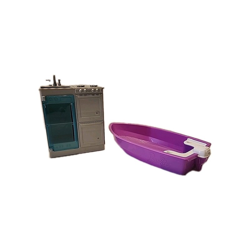 Barbie 3 in 1 Dream Camper Kitchen Sink & Purple Boat 2020 