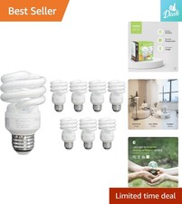 Compact Fluorescent Light Bulbs, E26 Base, 900 Lumens, 8-Pack Daylight White