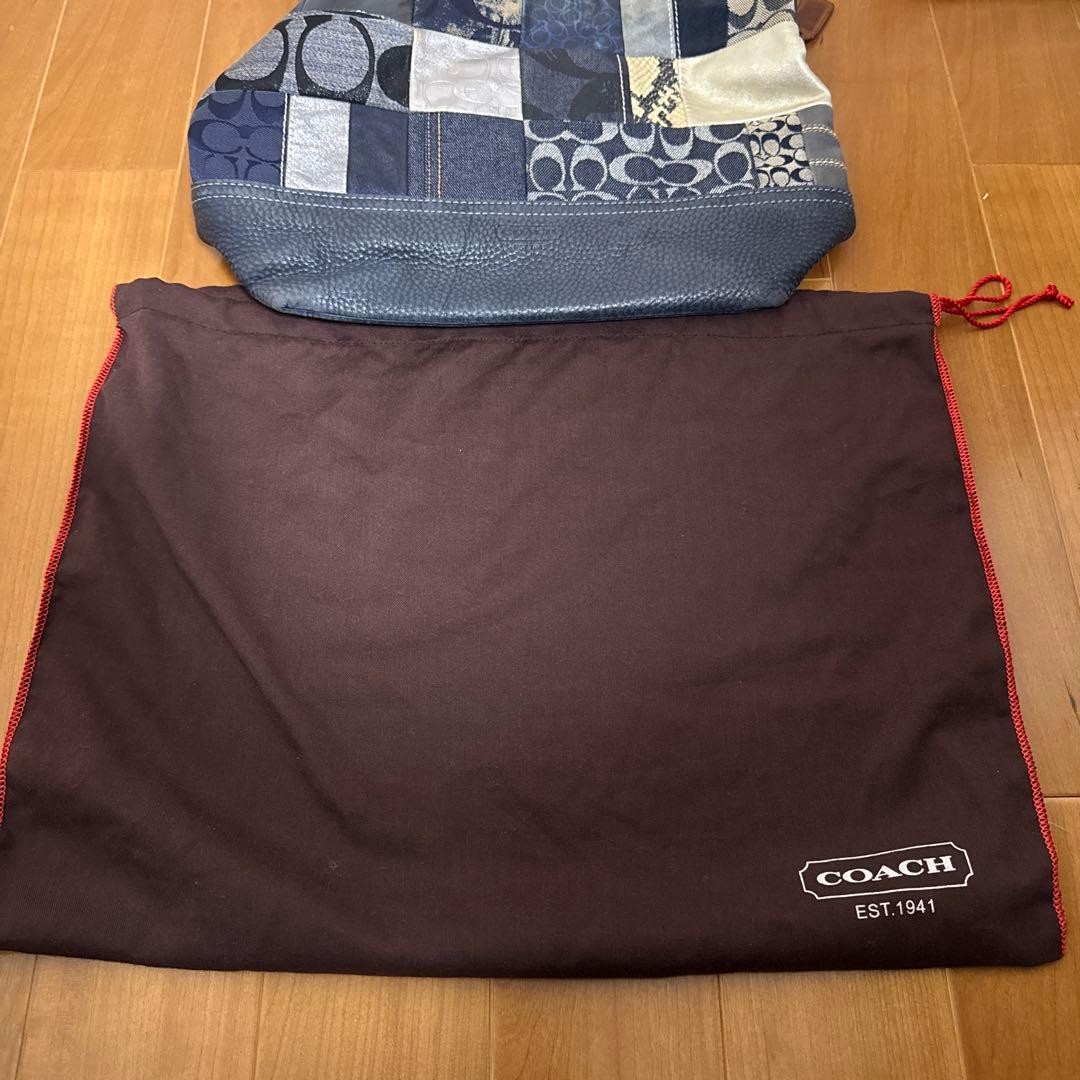 Coach Patchwork Handbag Leather Shoulder Bag Purs… - image 10