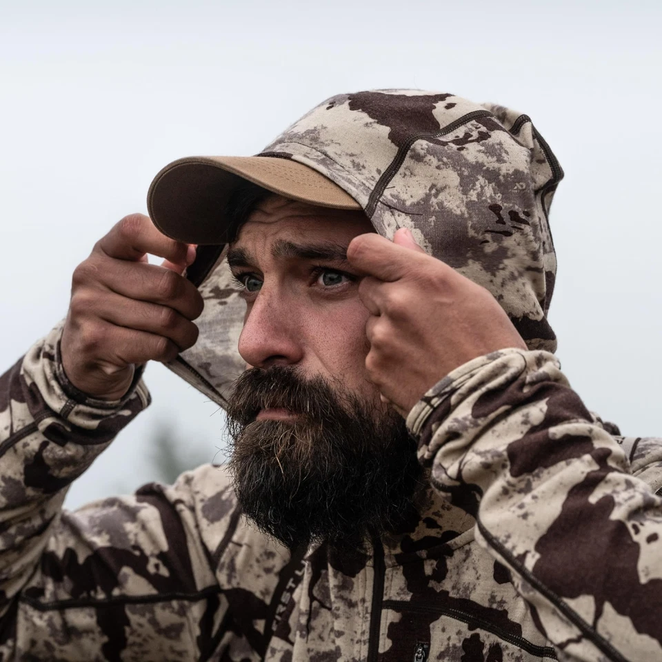 Men’s Kiln Hoody - Camo Merino Wool Base Layer, Midweight Thermal Cold Weathe... - Image 2 of 4