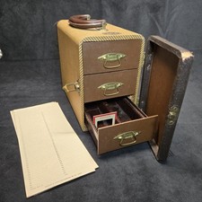 Vintage Barnett Jaffe Baja UNIFILE Slide Storage Case Drawer Box w Index Cards