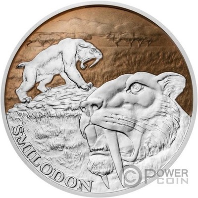 SABER-TOOTHED TIGER Ice Age Silber Münze 5$ Niue 2026
