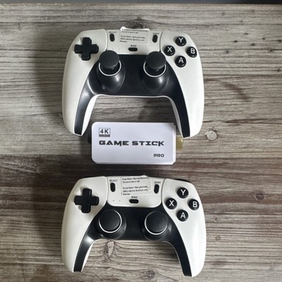 Game Stick Pro 4K Microconsole 4K HDMI White Black Two Controllers Video Console