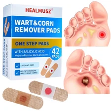 1-5Pack Wart & Corn Remover Pads for Feet Toes Fast Effective Medicated Bandages