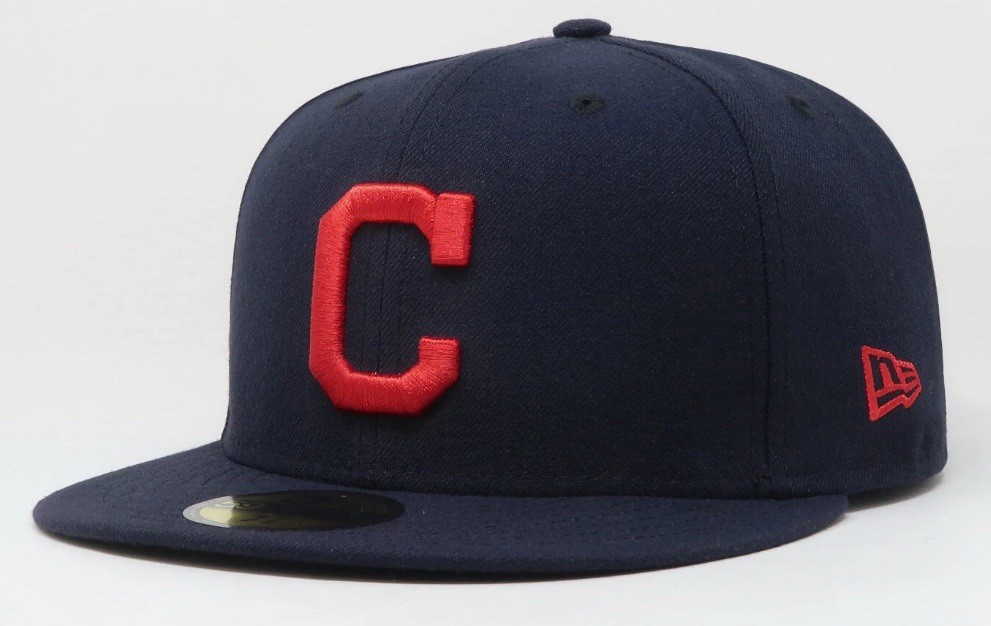 New Era 59Fifty Cleveland Guardians C Logo Navy Blue Fitted Cap Size 7 1/2