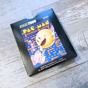 NO GAME Atari 7800 Pac-Man Double Feature 2025 High Score Empty Box Manual Pin