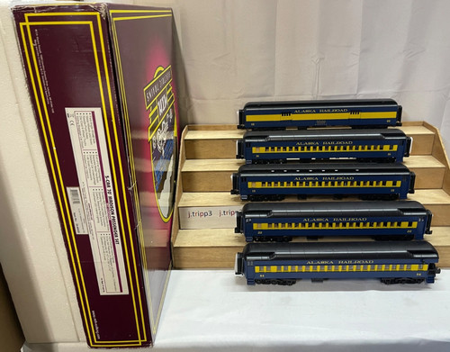 Juego de 5 vagones tren de pasajeros escala O Madison MTH 20-40020 Alaska Railroad ARR 70' | Zustand: New