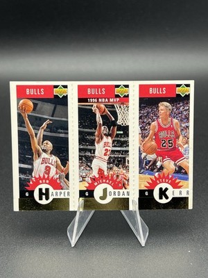 1997 Upper Deck Triple Gold #B1 Michael Jordan Steve Kerr Ron Harper Bulls