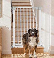 Amibud Extra Tall Baby Gate 41", 30-32.6" Wide, White