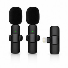 3 in 1 Wireless Clip-on Microphones for iPhone, Camera, iPad, Mini microphone