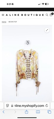 Alexis Bevan Paisley Top Size Small New With Tags