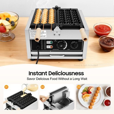 Edelstahl Kommerzielle Waffelbissen Bubble Waffle Maker Machine Antihaft-Pfanne