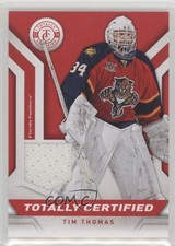 2013-14 Totally Certified Materials Red Tim Thomas #TC-TTH qv2
