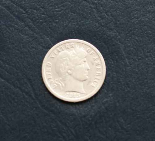 1915 P BARBER SILVER DIME  *FINE DETAILS*
