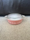 Vintage PYREX Pink Gooseberry 471 Bowl *Chipped* 1 Pint USA Serving Dish 1960s