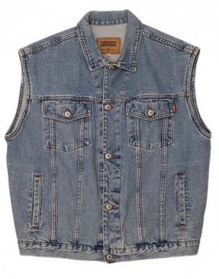 CASUCCI Herren Jeansweste UK 42 XL Blau Baumwolle DT02