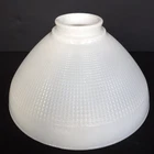 Vintage Corning Milk Glass Waffle Pattern Lamp Shade 2 3/4" Fitter No. 82416