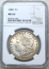 1880 P Morgan Silver Dollar NGC MS63 Just Graded New Holder #T175